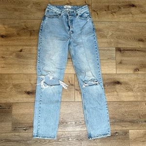 Abercrombie and Fitch High Rise Curve Love Dad Jeans